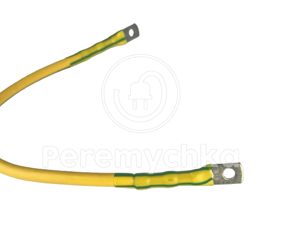 Перемичка для АКБ Переріз 70 кв.мм Жовто-зелена, Довжина 10 см, Діаметр отвору 10 мм Cable70-pv3_ngd фото