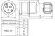 Вилка переносна UCombi 3P 32А IP 44 Vyl_per-ASC-3P(32A) фото 2